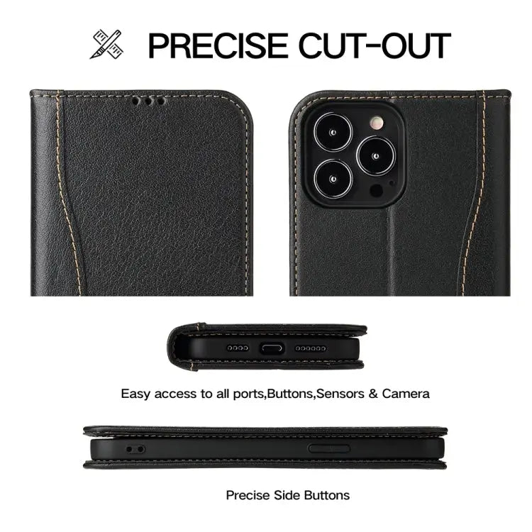 Genuine Leather Horizontal Flip Leather Case with Holder & Card Slots & Wallet For iPhone 13 mini For iPhone 13