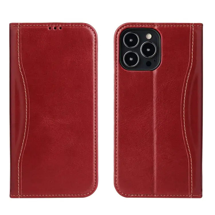 Genuine Leather Horizontal Flip Leather Case with Holder & Card Slots & Wallet For iPhone 13 mini For iPhone 13