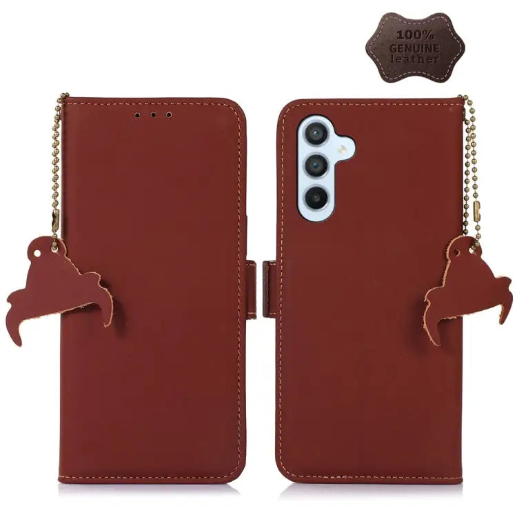 Genuine Leather Magnetic RFID Leather Phone Case For Samsung Galaxy S22 Ultra 5G For Samsung Galaxy S23+ 5G For Samsung
