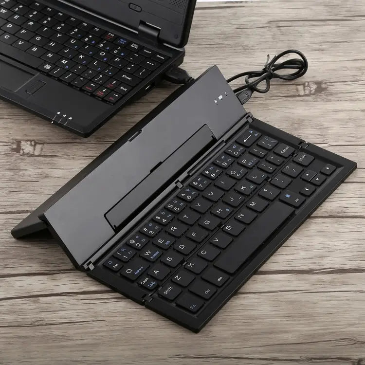 GK608 Ultra-thin Foldable Bluetooth V3.0 Keyboard Built-in Holder Support Android / iOS / Windows System GK608 (Black)