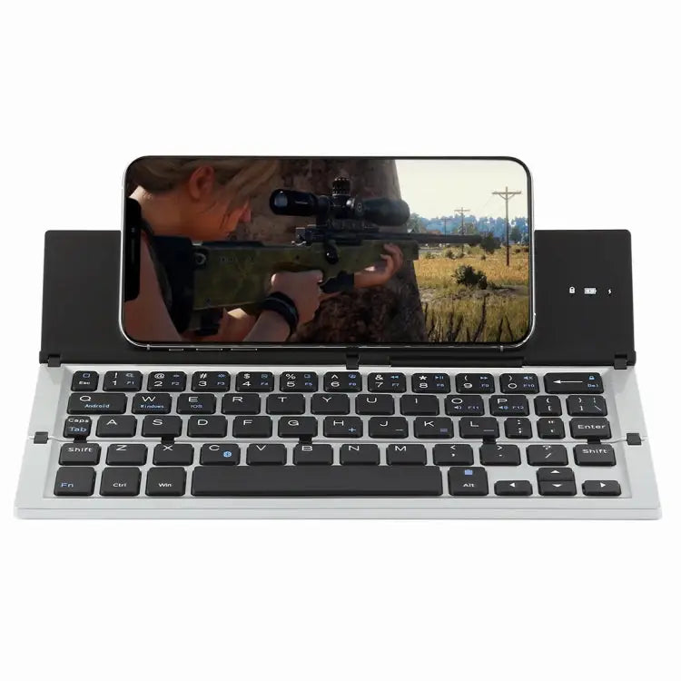 GK608 Ultra-thin Foldable Bluetooth V3.0 Keyboard Built-in Holder Support Android / iOS / Windows System GK608 (Black)