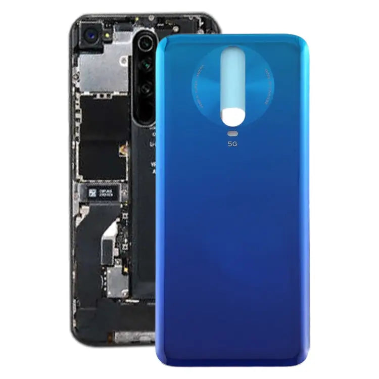 Glass Material Battery Back Cover for Xiaomi Redmi K30 5G - For Xiaomi Redmi K30 5G(Glass Material) / Blue