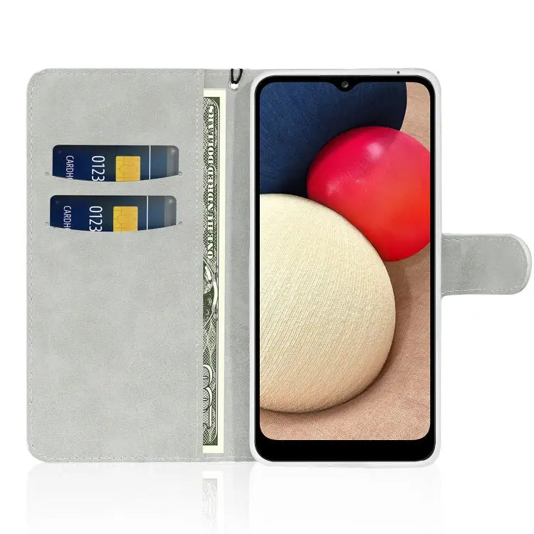 Glitter Powder Horizontal Flip Leather Case with Card Slots & Holder & Lanyard For Samsung Galaxy A03s(EU Version)