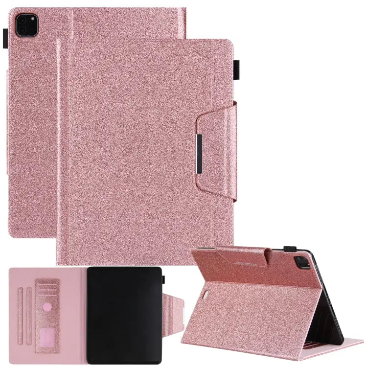 Glitter Powder Horizontal Flip Leather Case with Holder & Card Slot & Photo Frame & Wallet For iPad Pro 12.9 2022