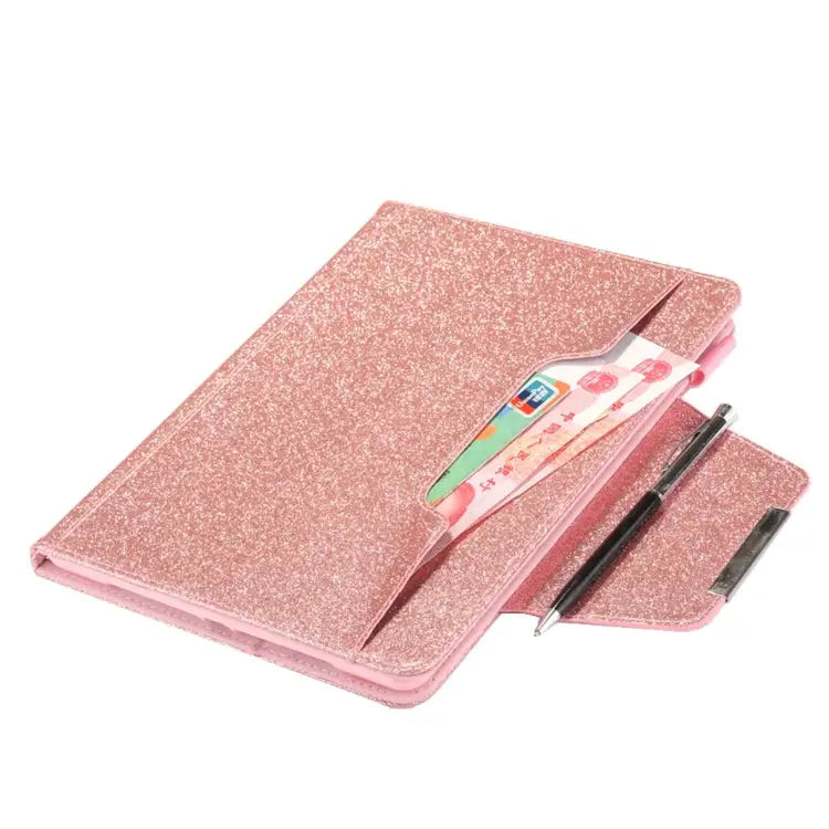 Glitter Powder Horizontal Flip Leather Case with Holder & Card Slot & Photo Frame & Wallet For iPad Pro 12.9 2022