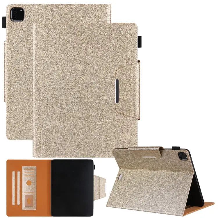 Glitter Powder Horizontal Flip Leather Case with Holder & Card Slot & Photo Frame & Wallet For iPad Pro 12.9 2022