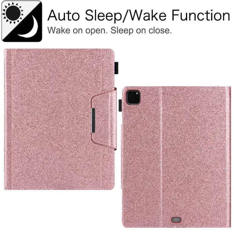 Glitter Powder Horizontal Flip Leather Case with Holder & Card Slot & Photo Frame & Wallet For iPad Pro 12.9 2022