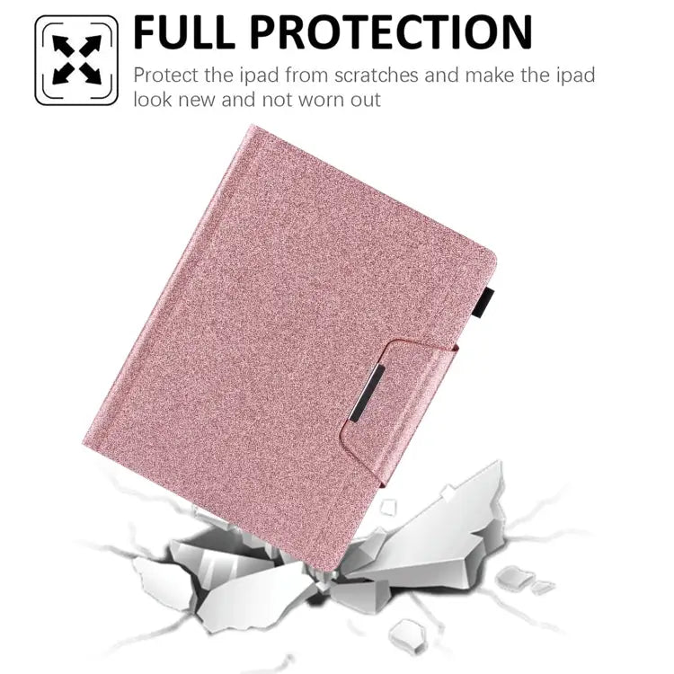 Glitter Powder Horizontal Flip Leather Case with Holder & Card Slot & Photo Frame & Wallet For iPad Pro 12.9 2022