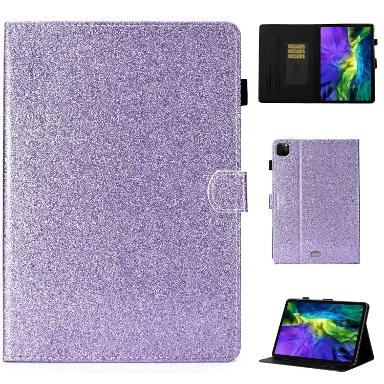 Glitter Smart Leather Tablet Case For iPad Pro 11 2024 - For iPad Pro 11 2024 / Purple - Apple Accessories