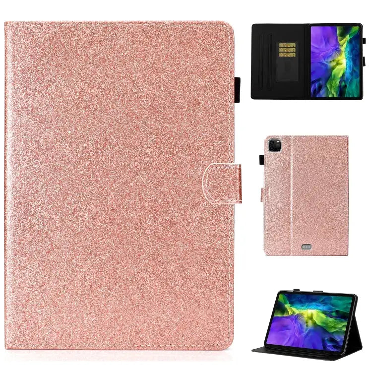 Glitter Smart Leather Tablet Case For iPad Pro 11 2024 - For iPad Pro 11 2024 / Rose Gold - Apple Accessories