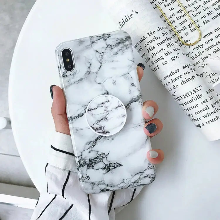 Glossy Marble Folding Bracket Anti-drop TPU Case for iPhone XR Z30 Z6 Z7 Z23 Z16 Z4 Z31 Z29 Z1 Z26 Z9 Z3 Z2 Z27 Z32 Z11