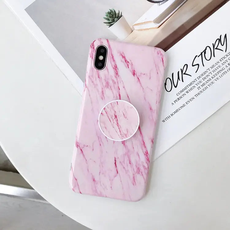 Glossy Marble Folding Bracket Anti-drop TPU Case for iPhone XR Z30 Z6 Z7 Z23 Z16 Z4 Z31 Z29 Z1 Z26 Z9 Z3 Z2 Z27 Z32 Z11