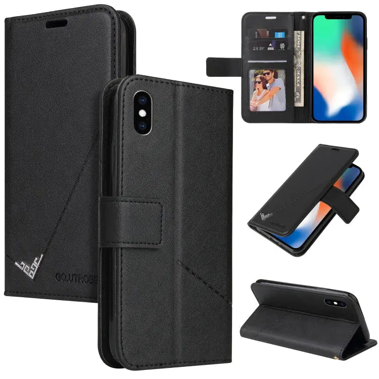 GQUTROBE Right Angle Leather Phone Case For iPhone 11 Pro For iPhone 11 Pro Max For iPhone X / XS For iPhone XR
