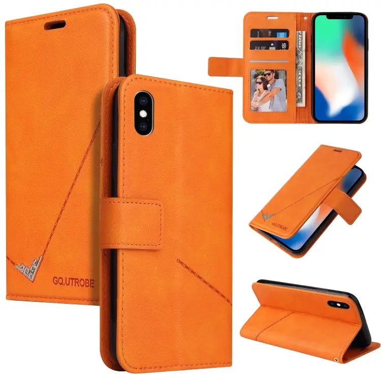 GQUTROBE Right Angle Leather Phone Case For iPhone 11 Pro For iPhone 11 Pro Max For iPhone X / XS For iPhone XR