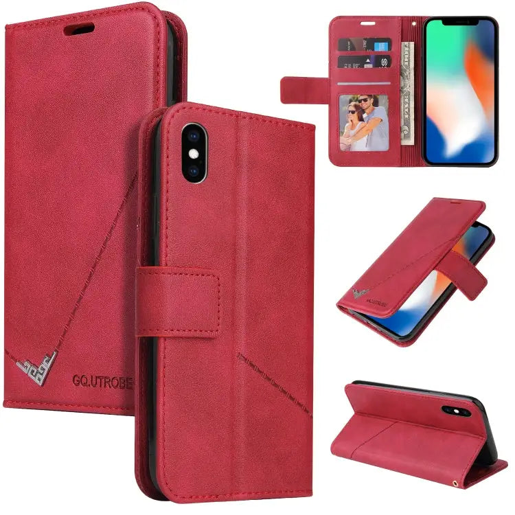 GQUTROBE Right Angle Leather Phone Case For iPhone 11 Pro For iPhone 11 Pro Max For iPhone X / XS For iPhone XR
