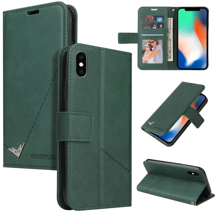 GQUTROBE Right Angle Leather Phone Case For iPhone 11 Pro For iPhone 11 Pro Max For iPhone X / XS For iPhone XR