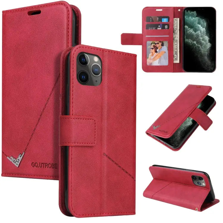 GQUTROBE Right Angle Leather Phone Case For iPhone 11 Pro For iPhone 11 Pro Max For iPhone X / XS For iPhone XR