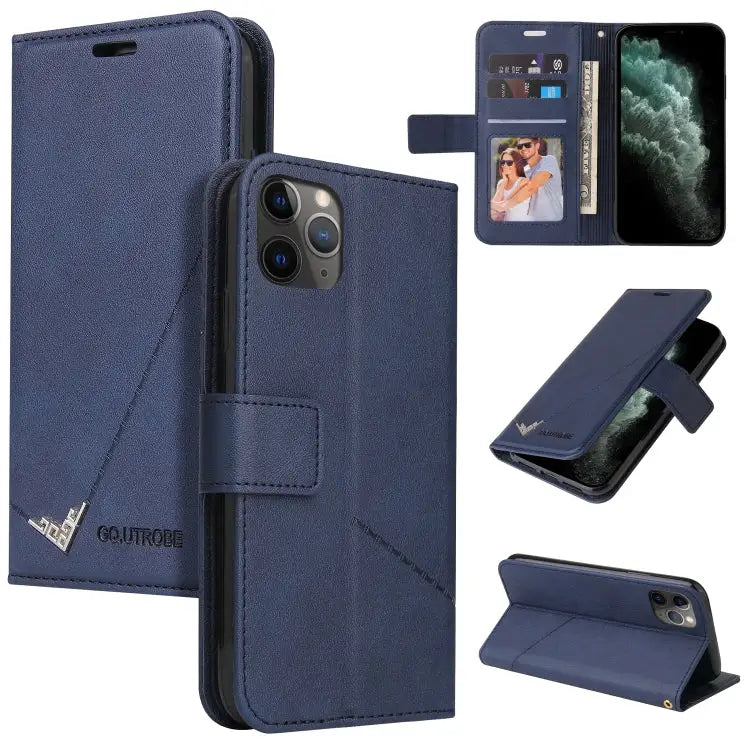 GQUTROBE Right Angle Leather Phone Case For iPhone 11 Pro For iPhone 11 Pro Max For iPhone X / XS For iPhone XR