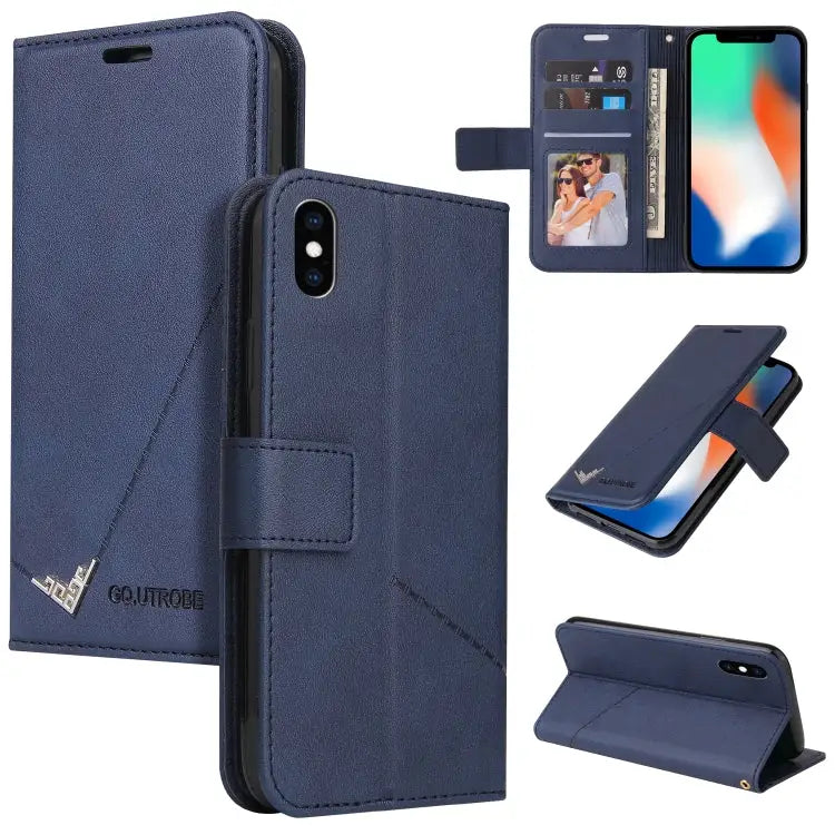GQUTROBE Right Angle Leather Phone Case For iPhone 11 Pro For iPhone 11 Pro Max For iPhone X / XS For iPhone XR