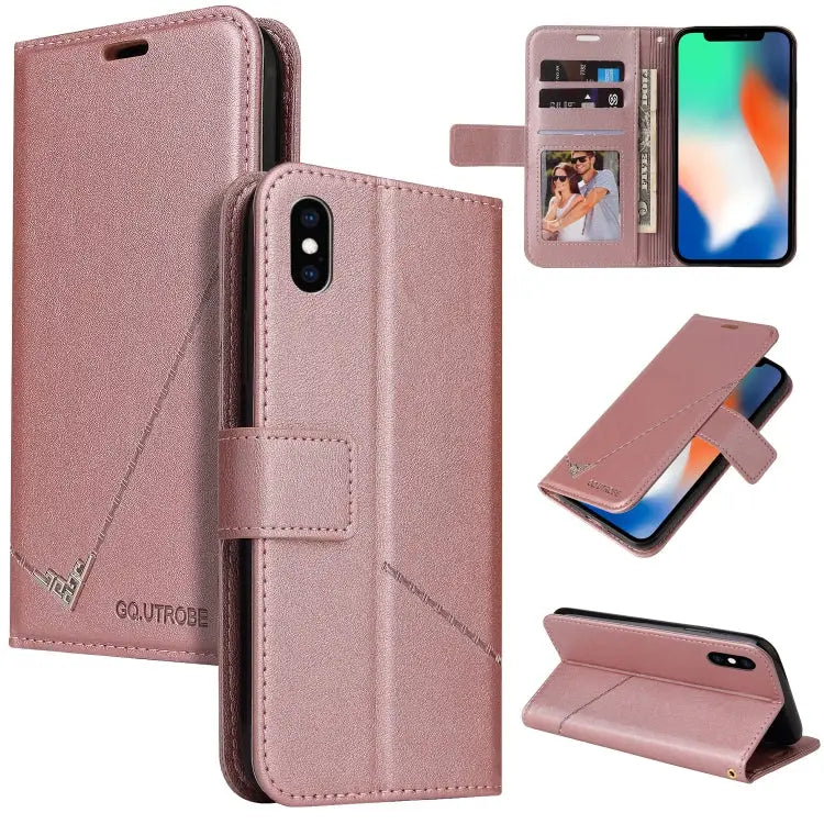 GQUTROBE Right Angle Leather Phone Case For iPhone 11 Pro For iPhone 11 Pro Max For iPhone X / XS For iPhone XR