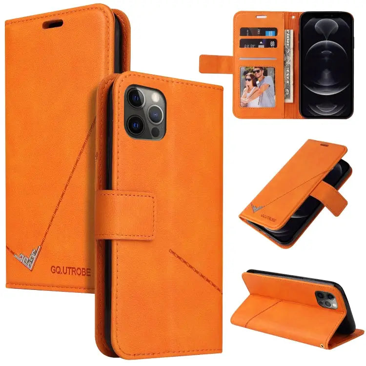GQUTROBE Right Angle Leather Phone Case For iPhone 12 mini For iPhone 12 Pro For iPhone 12 Pro Max For iPhone 11