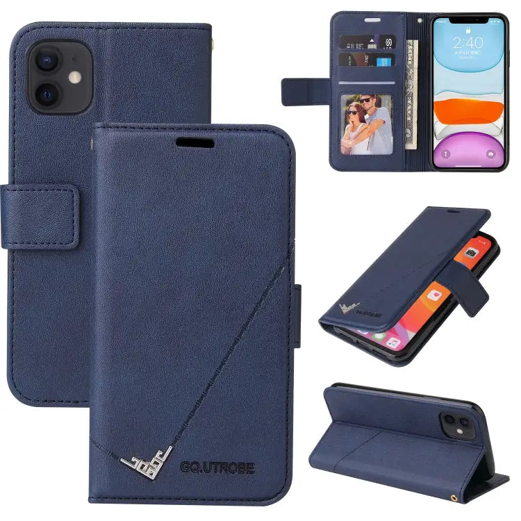 GQUTROBE Right Angle Leather Phone Case For iPhone 12 mini For iPhone 12 Pro For iPhone 12 Pro Max For iPhone 11