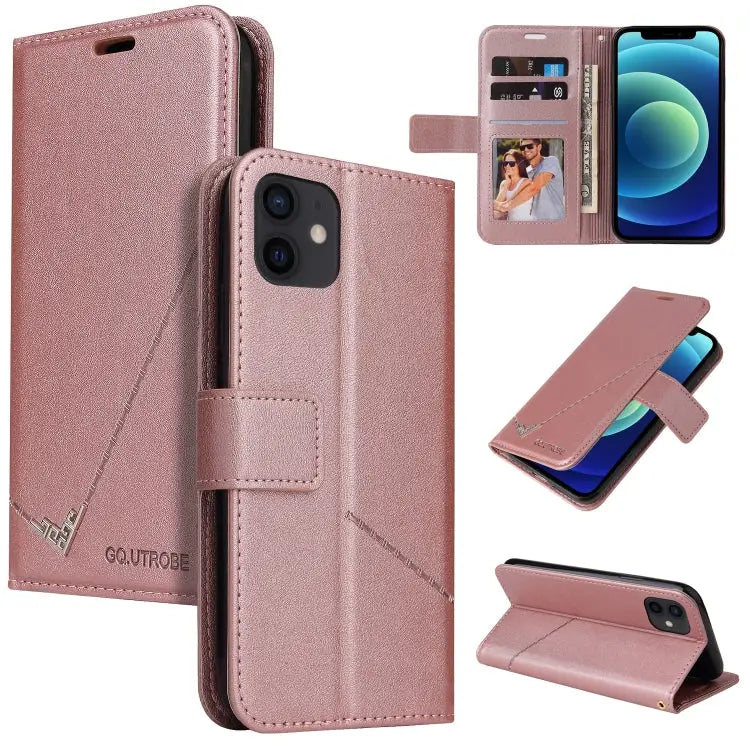 GQUTROBE Right Angle Leather Phone Case For iPhone 12 mini For iPhone 12 Pro For iPhone 12 Pro Max For iPhone 11