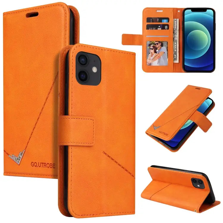 GQUTROBE Right Angle Leather Phone Case For iPhone 12 mini For iPhone 12 Pro For iPhone 12 Pro Max For iPhone 11