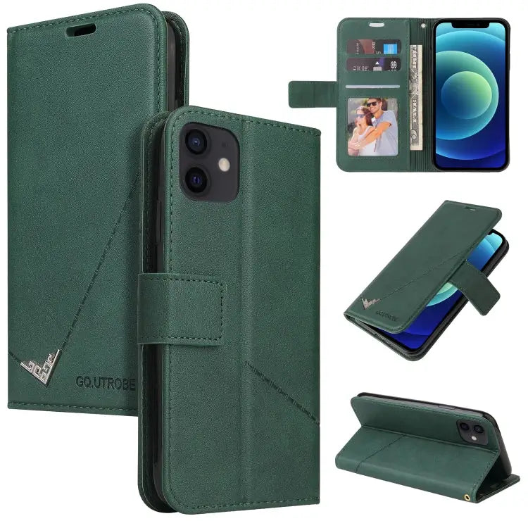 GQUTROBE Right Angle Leather Phone Case For iPhone 12 mini For iPhone 12 Pro For iPhone 12 Pro Max For iPhone 11