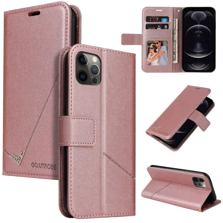 GQUTROBE Right Angle Leather Phone Case For iPhone 12 mini For iPhone 12 Pro For iPhone 12 Pro Max For iPhone 11
