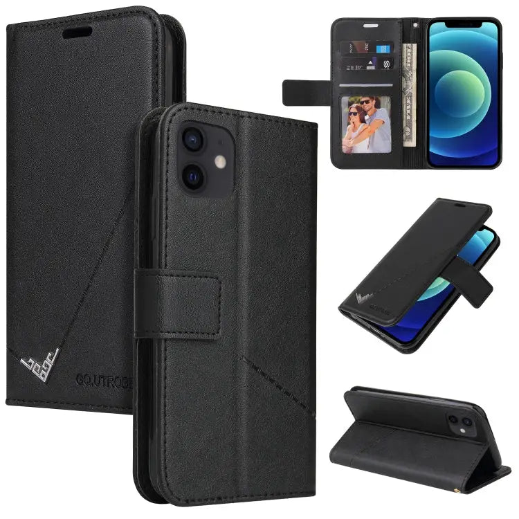 GQUTROBE Right Angle Leather Phone Case For iPhone 12 mini For iPhone 12 Pro For iPhone 12 Pro Max For iPhone 11