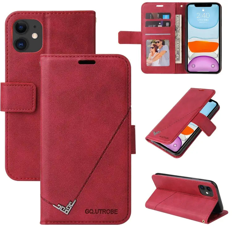 GQUTROBE Right Angle Leather Phone Case For iPhone 12 mini For iPhone 12 Pro For iPhone 12 Pro Max For iPhone 11