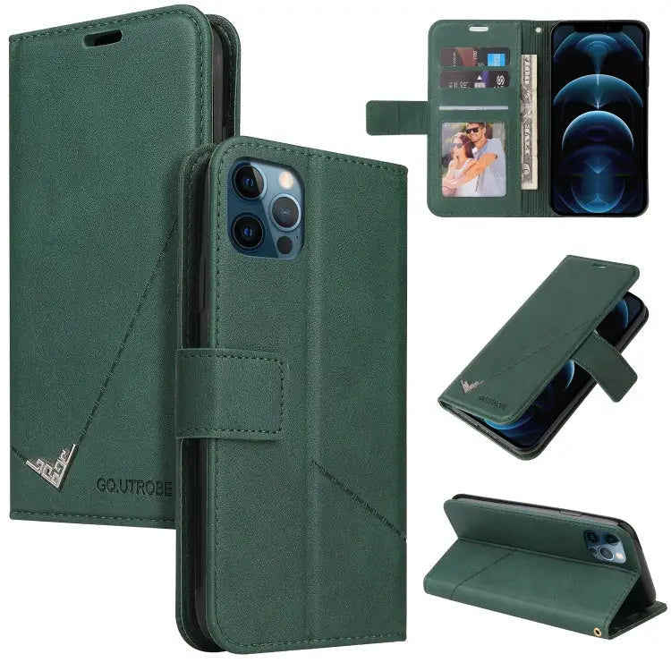 GQUTROBE Right Angle Leather Phone Case For iPhone 12 mini For iPhone 12 Pro For iPhone 12 Pro Max For iPhone 11