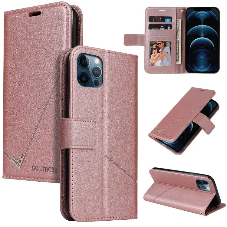 GQUTROBE Right Angle Leather Phone Case For iPhone 12 mini For iPhone 12 Pro For iPhone 12 Pro Max For iPhone 11