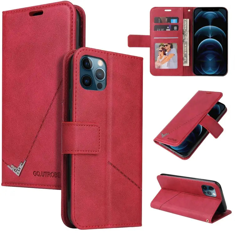 GQUTROBE Right Angle Leather Phone Case For iPhone 12 mini For iPhone 12 Pro For iPhone 12 Pro Max For iPhone 11