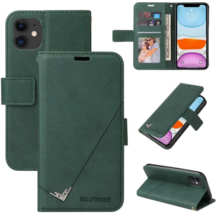 GQUTROBE Right Angle Leather Phone Case For iPhone 12 mini For iPhone 12 Pro For iPhone 12 Pro Max For iPhone 11