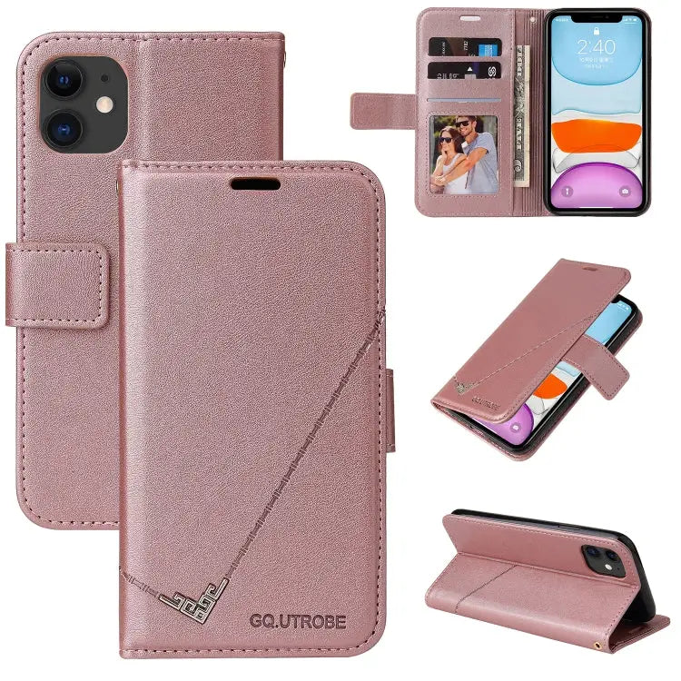 GQUTROBE Right Angle Leather Phone Case For iPhone 12 mini For iPhone 12 Pro For iPhone 12 Pro Max For iPhone 11