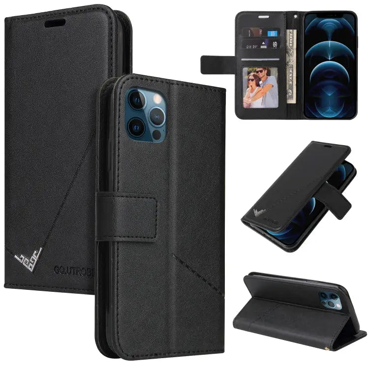 GQUTROBE Right Angle Leather Phone Case For iPhone 12 mini For iPhone 12 Pro For iPhone 12 Pro Max For iPhone 11