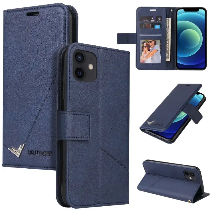 GQUTROBE Right Angle Leather Phone Case For iPhone 12 mini For iPhone 12 Pro For iPhone 12 Pro Max For iPhone 11