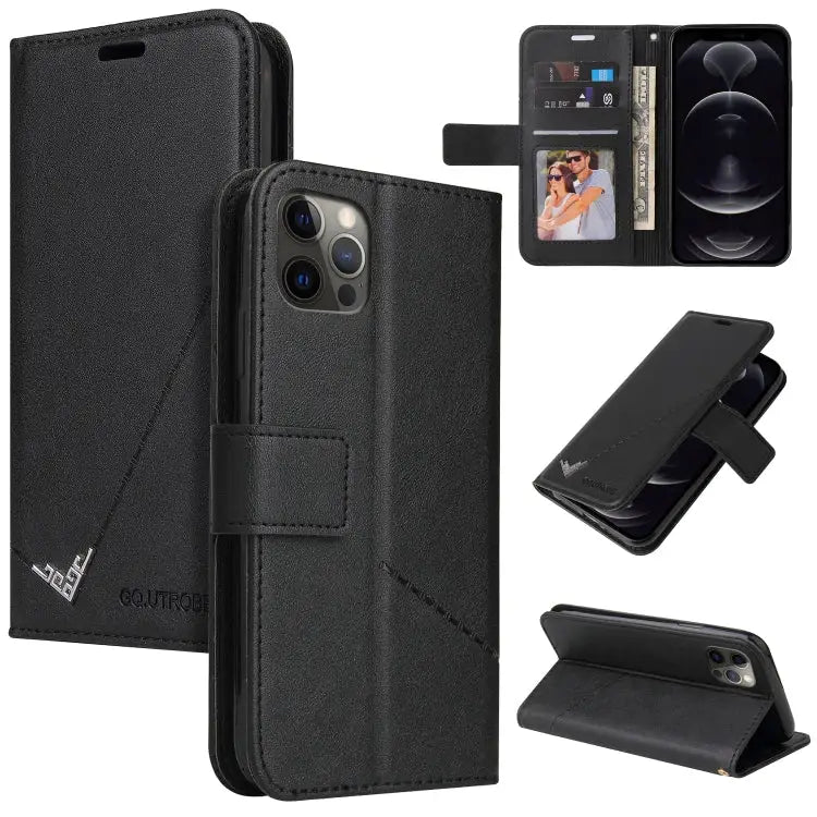 GQUTROBE Right Angle Leather Phone Case For iPhone 12 mini For iPhone 12 Pro For iPhone 12 Pro Max For iPhone 11