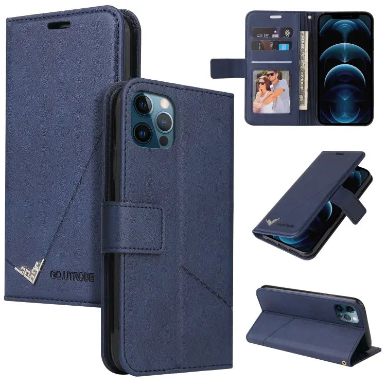 GQUTROBE Right Angle Leather Phone Case For iPhone 12 mini For iPhone 12 Pro For iPhone 12 Pro Max For iPhone 11