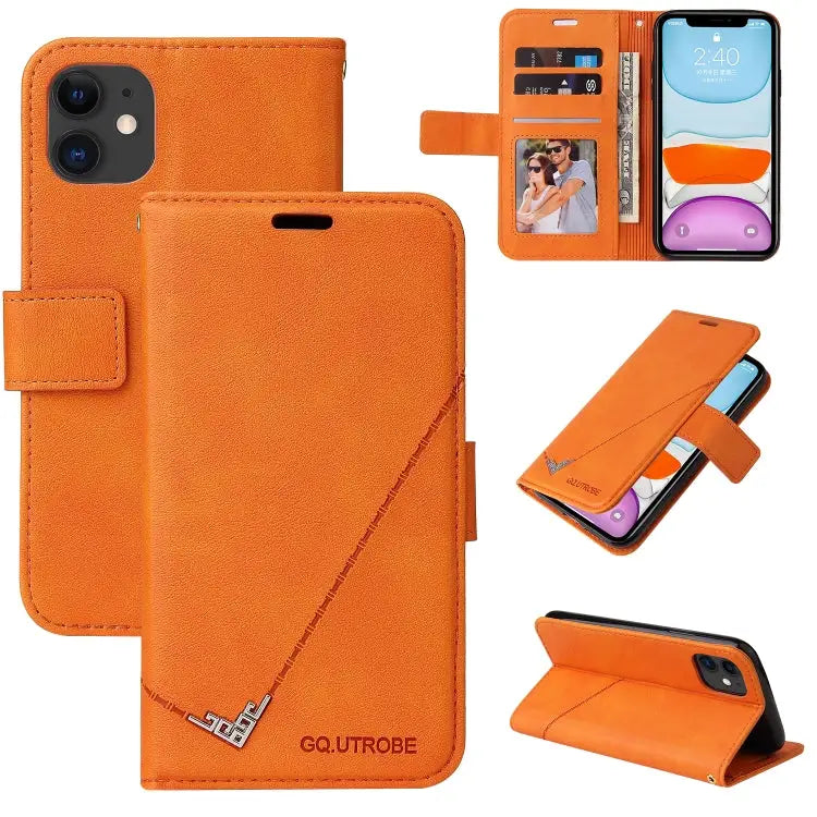 GQUTROBE Right Angle Leather Phone Case For iPhone 12 mini For iPhone 12 Pro For iPhone 12 Pro Max For iPhone 11