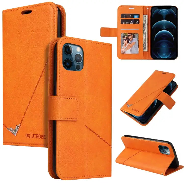 GQUTROBE Right Angle Leather Phone Case For iPhone 12 mini For iPhone 12 Pro For iPhone 12 Pro Max For iPhone 11