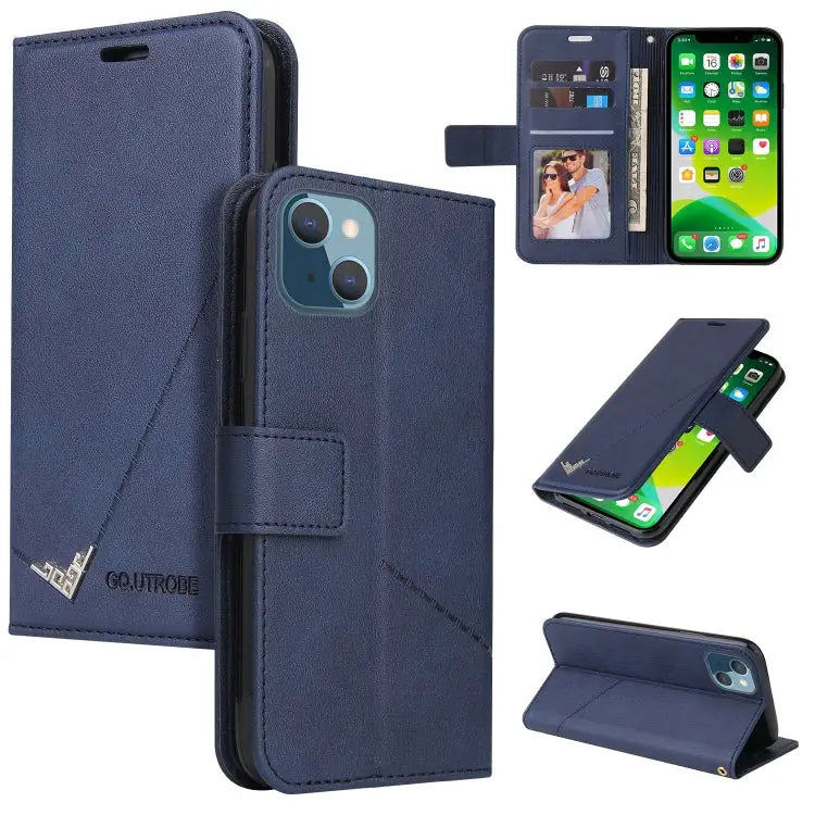 GQUTROBE Right Angle Leather Phone Case For iPhone 13 For iPhone 13 mini For iPhone 13 Pro For iPhone 13 Pro Max