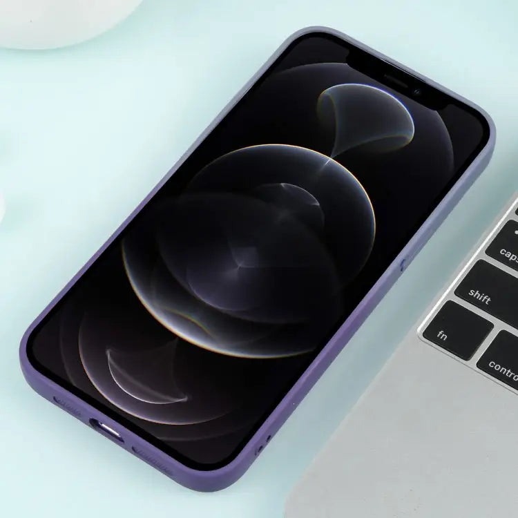 Gradient Starry Silicone Phone Case with Lens Film