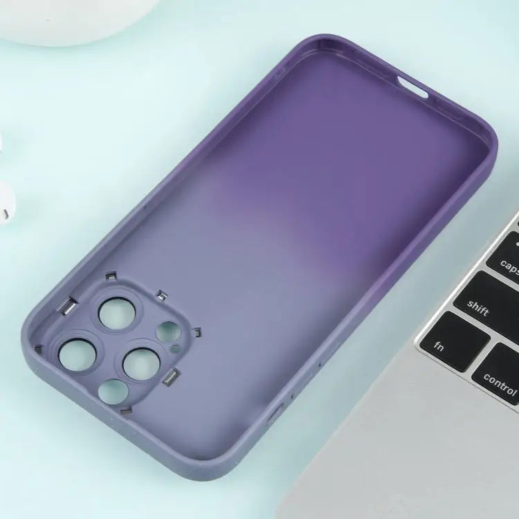 Gradient Starry Silicone Phone Case with Lens Film