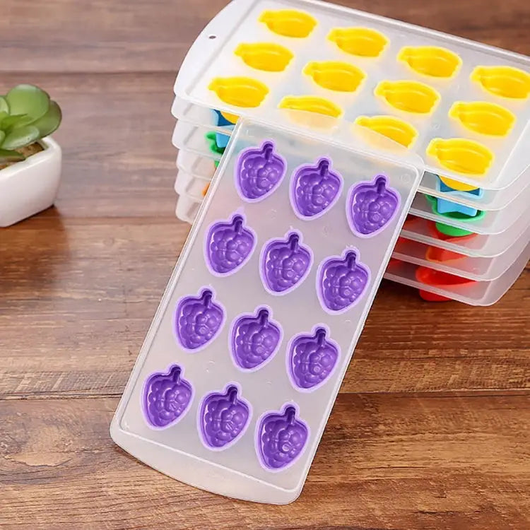 Grape Shaped Silicon Ice Cube Tray / Ice Mold Random Color Grape Shaped - Grape Shaped