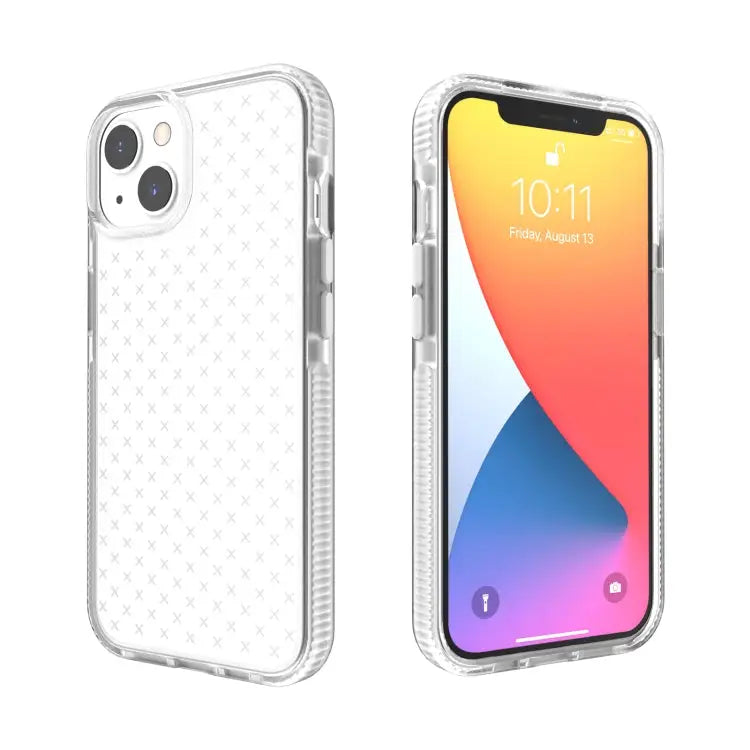 Grid Pattern Shockproof Transparent TPU Phone Case For iPhone 13 Pro Max For iPhone 13 Pro For iPhone 13 For iPhone 13