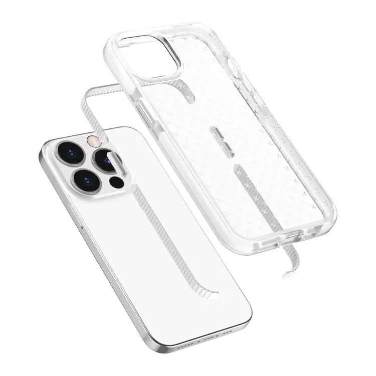 Grid Pattern Shockproof Transparent TPU Phone Case For iPhone 13 Pro Max For iPhone 13 Pro For iPhone 13 For iPhone 13