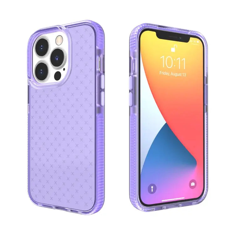 Grid Pattern Shockproof Transparent TPU Phone Case For iPhone 13 Pro Max For iPhone 13 Pro For iPhone 13 For iPhone 13